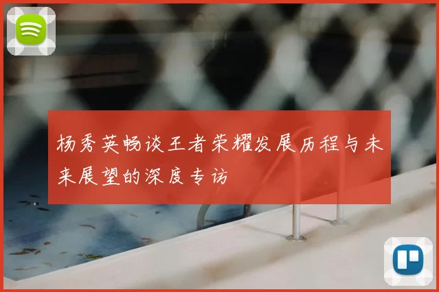 杨秀英畅谈王者荣耀发展历程与未来展望的深度专访