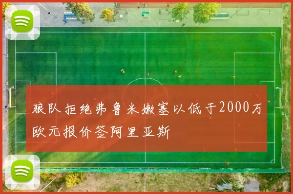 狼队拒绝弗鲁米嫩塞以低于2000万欧元报价签阿里亚斯
